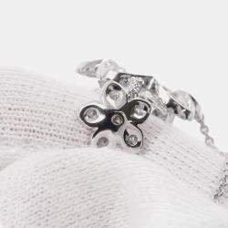 Pre Owned قلادة جراف وايلدفلاور المزدوجة من الذهب الأبيض عيار 18 مرصعة بالماس