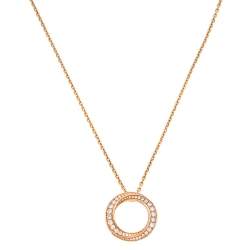 Graff Diamond Spiral Pavé 18K Rose Gold Pendant Necklace