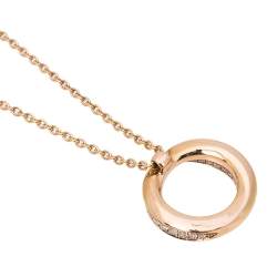 Graff Diamond Spiral Pavé 18K Rose Gold Pendant Necklace