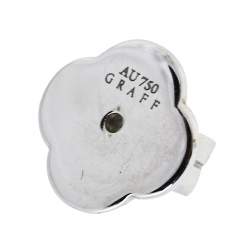 Pre Owned Graff Butterfly Silhouette Diamond 18K White Gold Stud Earrings