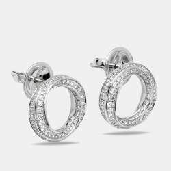Graff Spiral Diamonds 18k White Gold Earrings