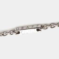 Graff Spiral Pavé Diamond 18k White Gold Pendant Necklace
