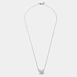 Graff Pavé Butterfly Diamond 18K White Gold Pendant Necklace
