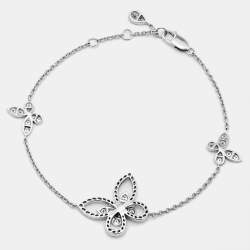 Graff Butterfly Silhouette Diamonds 18k White Gold Bracelet