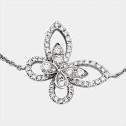 Graff Butterfly Silhouette Diamonds 18k White Gold Bracelet