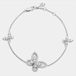 Graff Butterfly Silhouette Diamonds 18k White Gold Bracelet