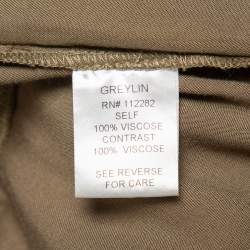 Greylin Military Green Synthetic Sleeveless Klark Jumpsuit M
