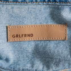 Grlfrnd Blue Denim Sloane Jumpsuit M