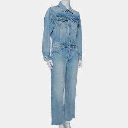 Grlfrnd Blue Denim Sloane Jumpsuit M