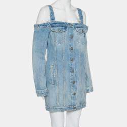 Pre Owned Grlfrnd New Look Denim Click Mini Dress L