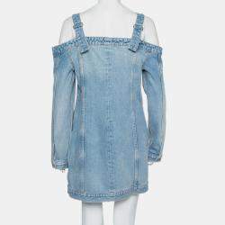 Pre Owned Grlfrnd New Look Denim Click Mini Dress L
