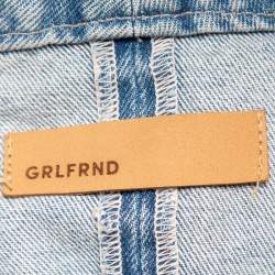 Pre Owned Grlfrnd New Look Denim Click Mini Dress L