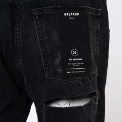 Grlfrnd Black Denim Distressed Skinny Karolina Jeans M