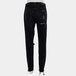 Grlfrnd Black Denim Distressed Skinny Karolina Jeans M