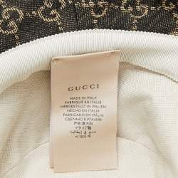 Gucci Black GG Web Denim Bucket Hat