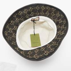 Gucci Black GG Web Denim Bucket Hat