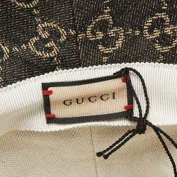 Gucci Black GG Web Denim Bucket Hat
