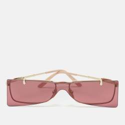 Gucci Pink GG0363S Flip Up Rectangular Sunglasses