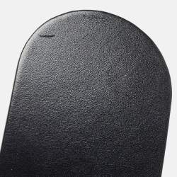 Pre Owned Gucci Black Leather Horsebit Waist Wide Belt 85CM