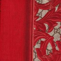 Gucci Red/Beige Arabesque Print Modal & Silk Shawl