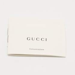 Gucci Off White Leather GG Marmont Slim Buckle Belt 115CM