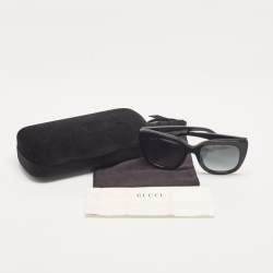 مملوكة مسبقًا Gucci Black Gradient GG0163S Interlocking G Cat Eye Sunglasses