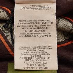 Gucci Brown/Gold Horsebit and GG Print Square Scarf