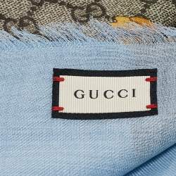 Gucci Multicolor GG Floral Print Silk Blend Square Scarf
