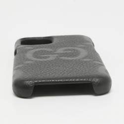 Gucci Black Jumbo GG Leather iPhone 15 Cover