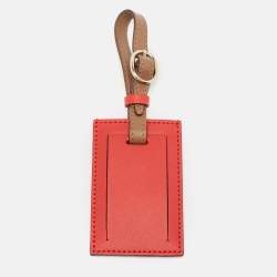 Gucci Red Lady Bag Print Leather Luggage Tag