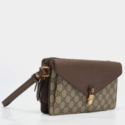 Gucci Brown/Beige GG Supreme Canvas Neo Vintage Document Holder