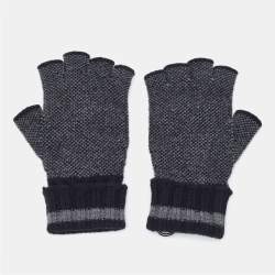 Pre Owned Gucci Black GG Cashmere Knit Fingerless Gloves S