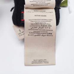 Pre Owned Gucci Black GG Cashmere Knit Fingerless Gloves S