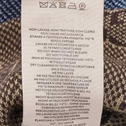 Gucci Blue/Brown GG Jacquard Wool Knit Beanie Hat S