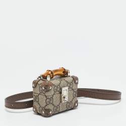 Pre Owned Gucci Beige GG Supreme Canvas Airpods Pro Case with Strap