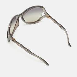 مملوكة مسبقًا Gucci Grey Gradient GG3509/S Bamboo Oversized Sunglasses