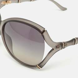 مملوكة مسبقًا Gucci Grey Gradient GG3509/S Bamboo Oversized Sunglasses