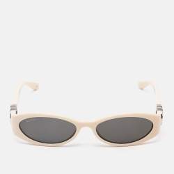 Gucci Cream/Black GG1660S Interlocking G Oval Sunglasses