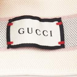 Gucci Beige Logo Stripe Sports Headband & Wristbands Set M