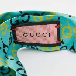 Pre Owned Gucci Blue GG Ghost Silk Headband M