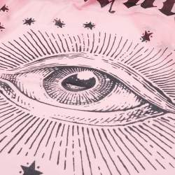 Gucci Garden Pink Eye Star Print Silk Square Scarf 