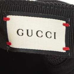 Gucci White Stars/Guccy Print Leather & Mesh Baseball Cap L