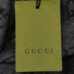 Gucci Grey GG Jacquard Wool Scarf