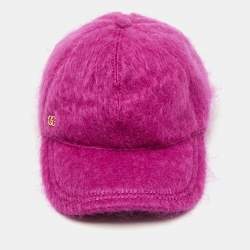 Gucci Fuchsia Pink Mohair Wool Lauren Baseball Cap S