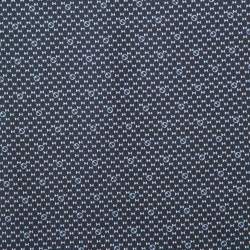 مملوكة مسبقًا Gucci Navy Blue Printed Silk Scarf/Pocket Square