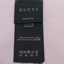 مملوكة مسبقًا وشاح غوتشي صوف جاكار GG سوبريم وردي