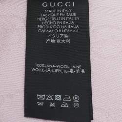 مملوكة مسبقًا وشاح غوتشي صوف جاكار GG سوبريم وردي