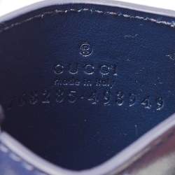 Pre Owned Gucci Blue Leather Jackie 1961 Keychain