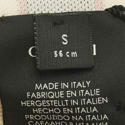 Pre Owned Gucci Beige Logo Stripe Sports Headband & Wristbands Set S