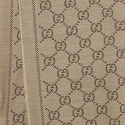 مملوكة مسبقًا وشاح غوتشي صوف بني جي جي جاكار